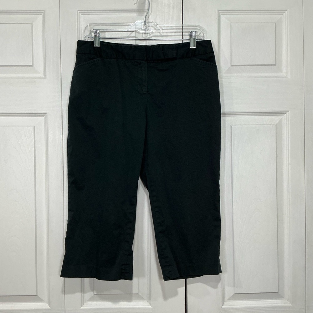 🤎 Grace Elements Black Cotton Capri / Cropped Pants - 14 Petite (00881)